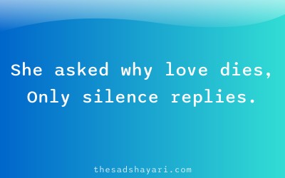 Sad shayari about girl questioning love