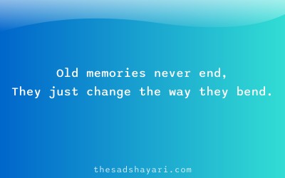 Sad Hindi shayari about lasting memories