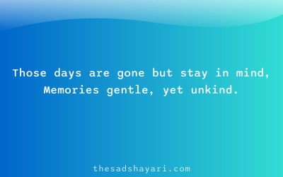 Sad Hindi shayari about unforgettable old memories