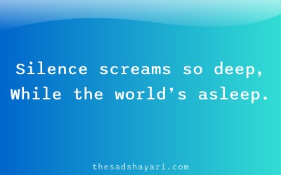 Sad night shayari about silence and pain