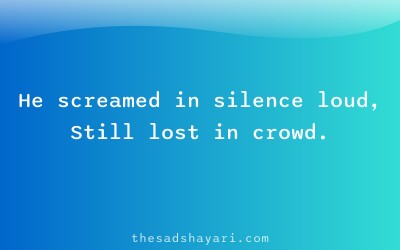 Sad shayari about unheard feelings