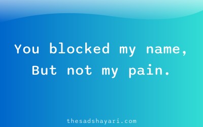 Ignore block shayari in Hindi about hidden pain