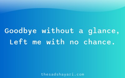 Sad friendship bewafa shayari about silent goodbye