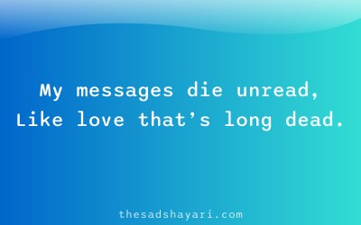Ignore block Hindi shayari about unseen messages