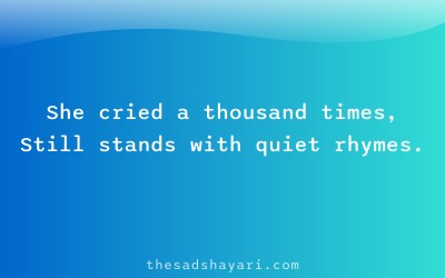 Emotional shayari about strong woman after pain