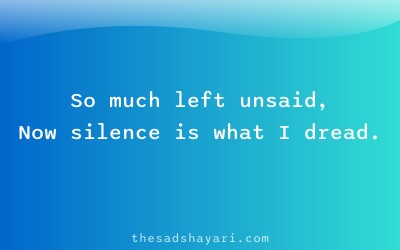 Heart touching shayari about unspoken emotions