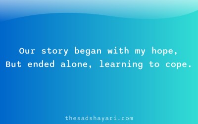 One sided Hindi shayari about incomplete love story