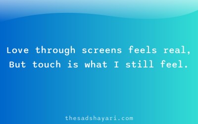 Sad shayari about virtual long distance love