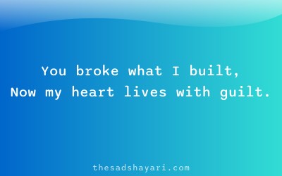 Broken trust shayari in Hindi about betrayal guilt