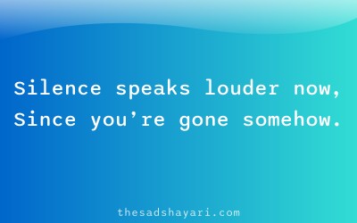 Judai shayari about silence and loss