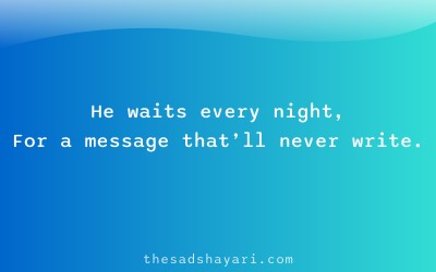 Sad shayari about waiting in love