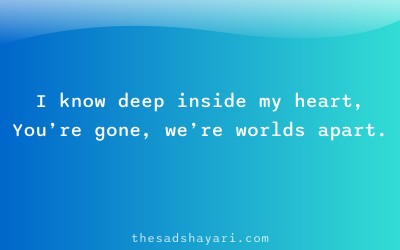 Sad Hindi shayari about acceptance of separation