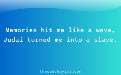 Judai Hindi shayari about memories