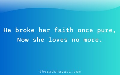 Sad Hindi shayari about broken trust for girls