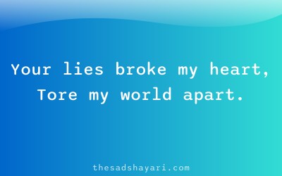 Sad dosti shayari about lies and betrayal