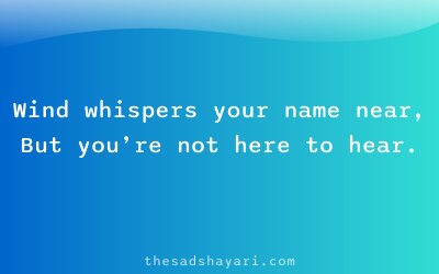 Sad Hindi night shayari about wind and memories