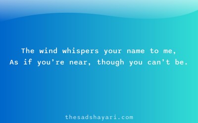 Miss you shayari about whispering wind