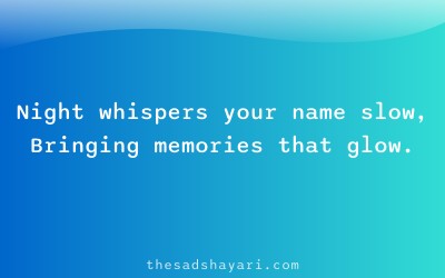 Heart touching night shayari in Hindi about memories