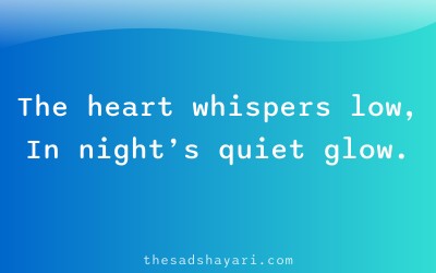 Night sad shayari in Hindi about quiet heart
