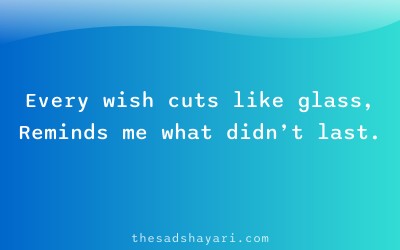 Emotional birthday sad shayari about painful wishes