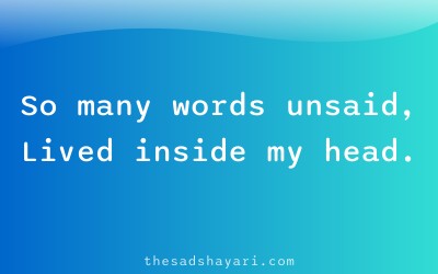 Hindi shayari about unsaid emotions and hidden words
