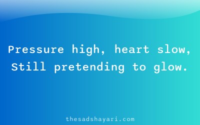 Sad Hindi shayari about work pressure and fatigue