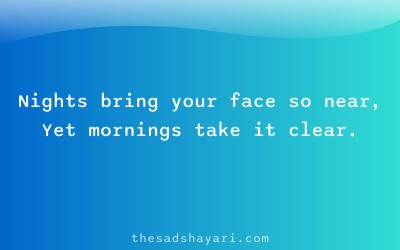 Sad Hindi shayari about nights filled with memories