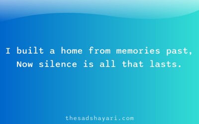 Sad Hindi shayari about house of memories
