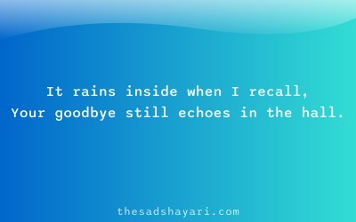 Sad shayari about remembering emotional goodbyes