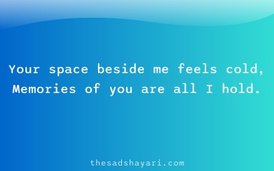 Judai Hindi shayari about empty space