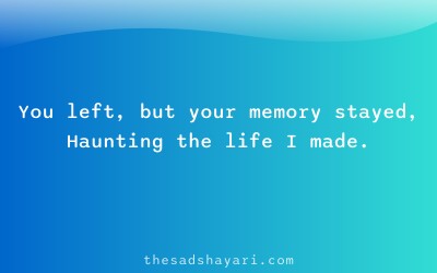 Sad Hindi shayari about unforgettable memories