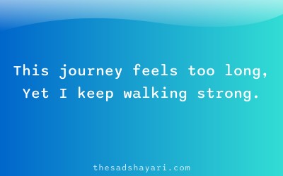 Emotional shayari in Hindi about journey of life